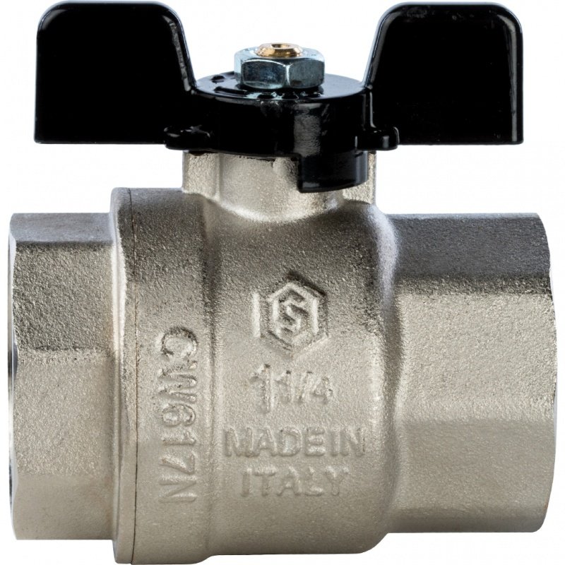 Кран шаровый STOUT ВВ 1"1/4 полнопроходной, бабочка SVB0002000032 - Вид №1