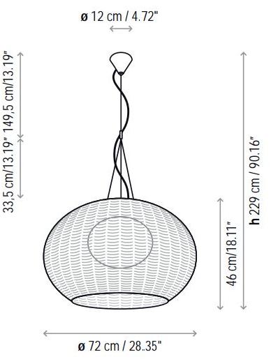 BOVER Подвесной светильник для улицы из синтетического волокна Garota sun-id-1513076 - Вид №2