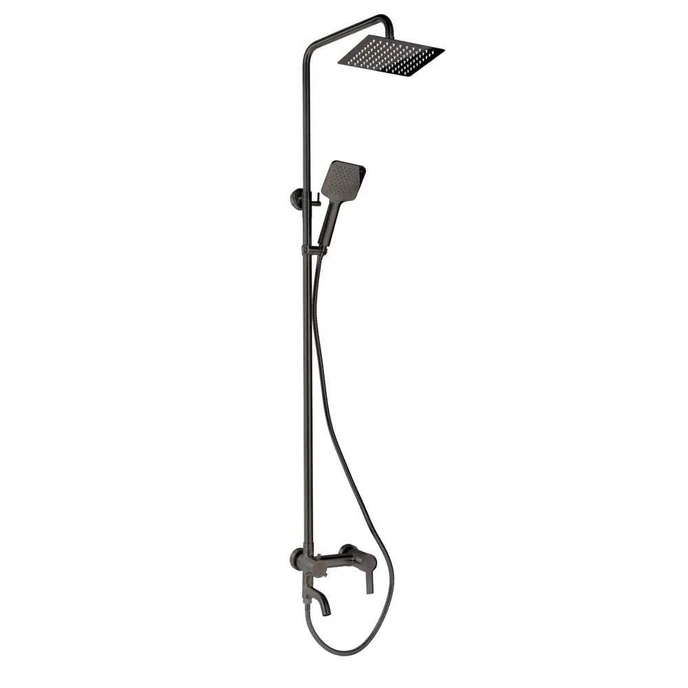 Santreyd Iron2 — матовая черная душевая система с антиперекручивающим шлангом 89377839 STLM-1495098