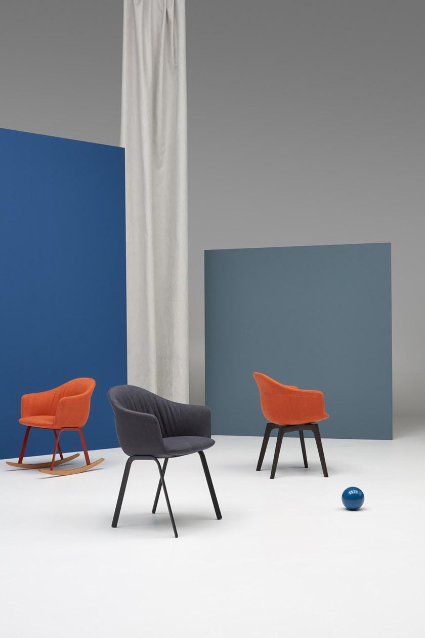 MDF Italia Кресло-качалка со съемным чехлом из ткани sun-id-1503539 - Вид №1