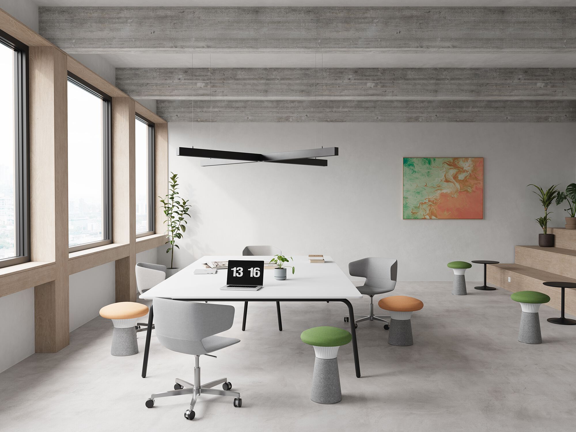 Низкая ткань табурет LD Seating грибы ARCH-00049666