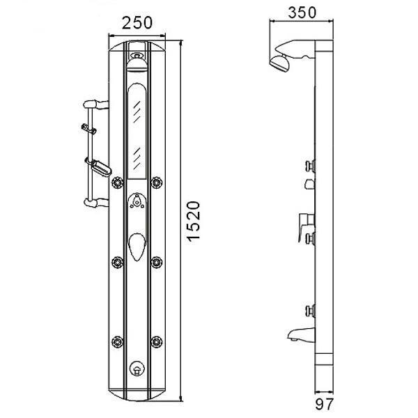 00152049 Душевая панель Gllon Santreyd  - Вид №1