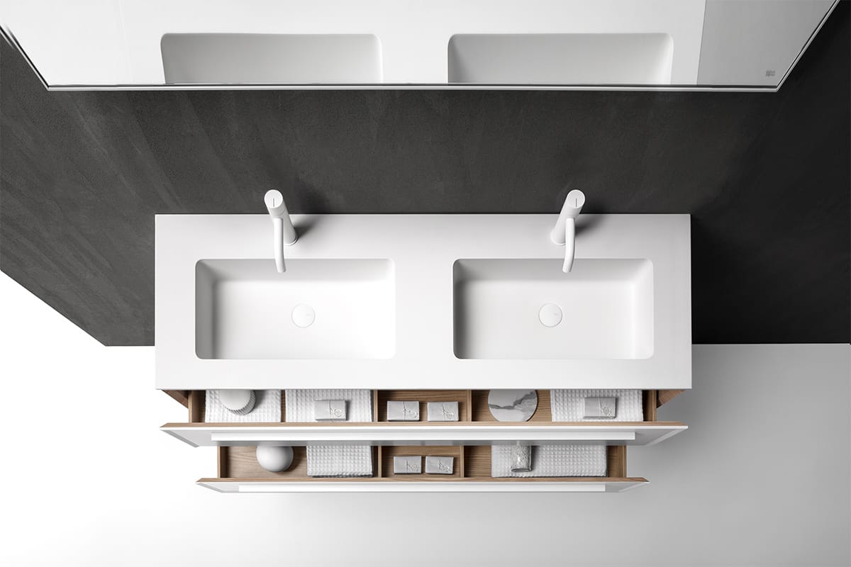 Двойной подвесной умывальник с ящиками Falper 7.0 ARCH-00094010 - Вид №1
