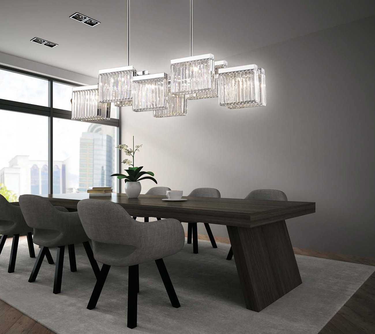 Люстра хрустальная 138х145 см хром Broadway EP68031L-10 DELIGHT COLLECTION ДИЗАЙНЕРСКИЕ 00-3883070 Прозрачный;хром  - Вид №5