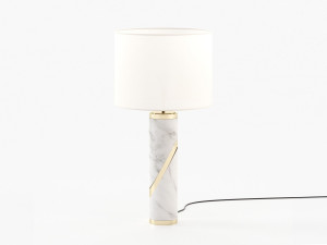 Настольная лампа из черного мрамора Marquina