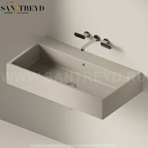 5051.1019 Подвесная раковина настенная прямоугольная Ceramica Flaminia Acquagrande серая