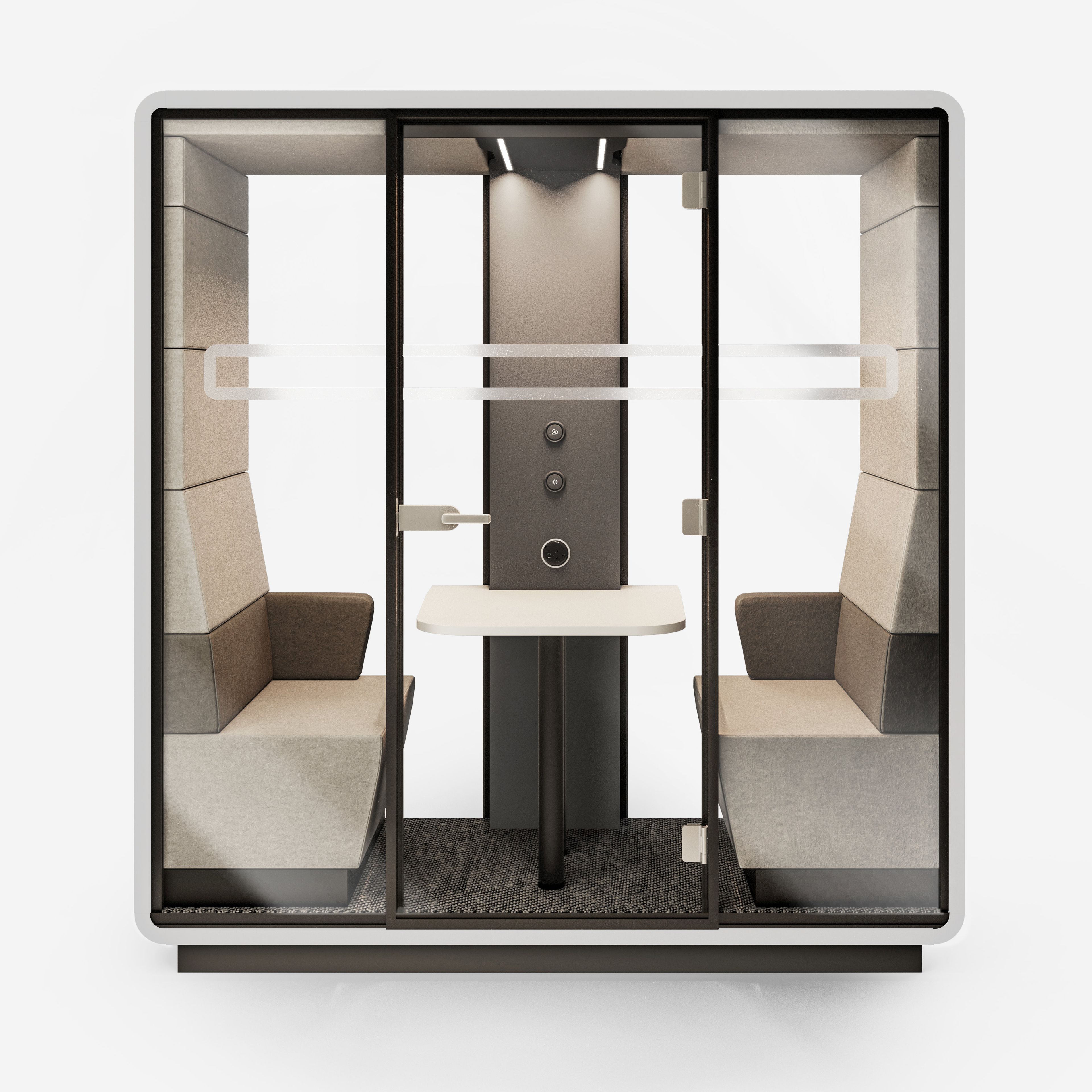 Многосторонняя акустическая офисная кабина со встроенным освещением Mikomax Smart Office Hushoffice ARCH-00086277 - Вид №30