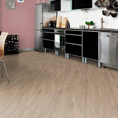 Паркетная доска Haro 4000 Series Top connect Дымчато-Белый Выбеленный Дуб Натур (Гладкая) 2200х180 мм 528859 - Вид №2