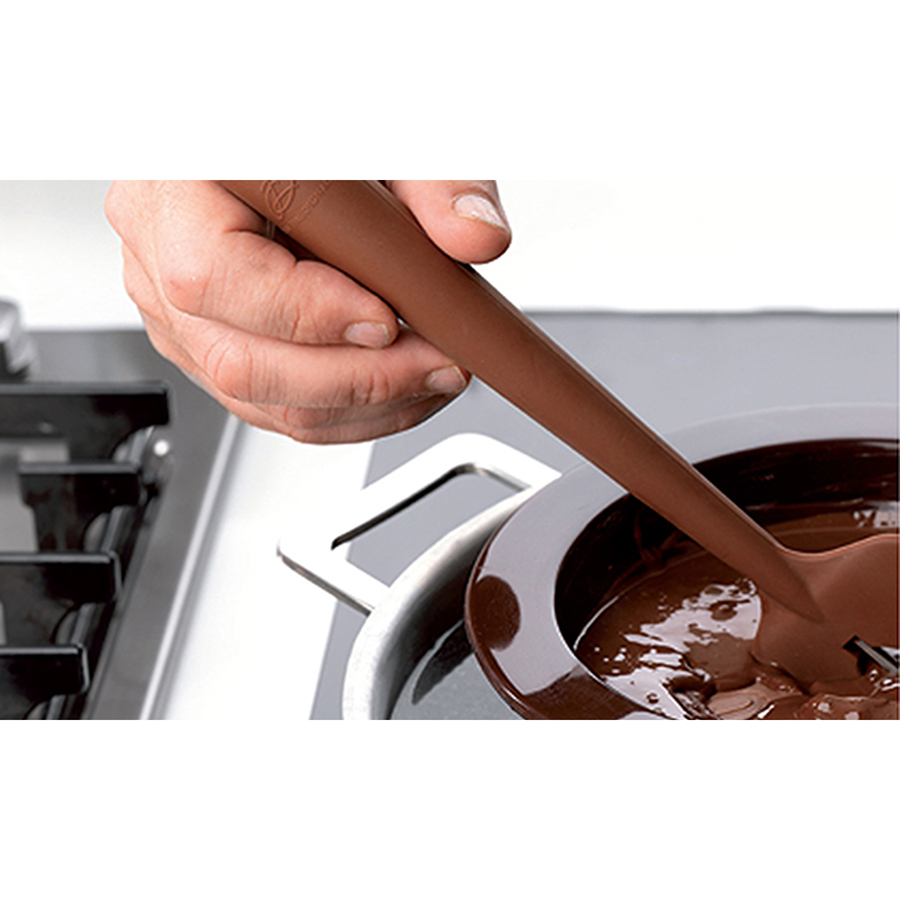 Лопатка силиконовая с термометром коричневая 32х7 см SILIKOMART ДИЗАЙНЕРСКИЕ 00-3954044 Коричневый  - Вид №1