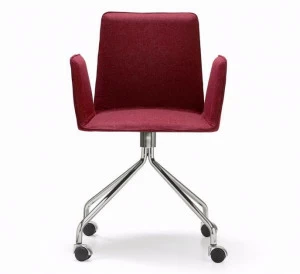 Quinti Sedute 4-спицевый тканевый стул с подлокотниками