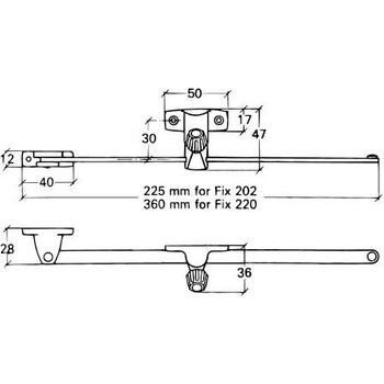 Ограничитель открывания оконный ASSA FIX-220 ASSA ABLOY LK01-404