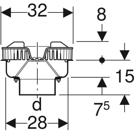 GEBERIT 359.344.00.1 Воронка Geberit Pluvia для желобов  - Вид №2