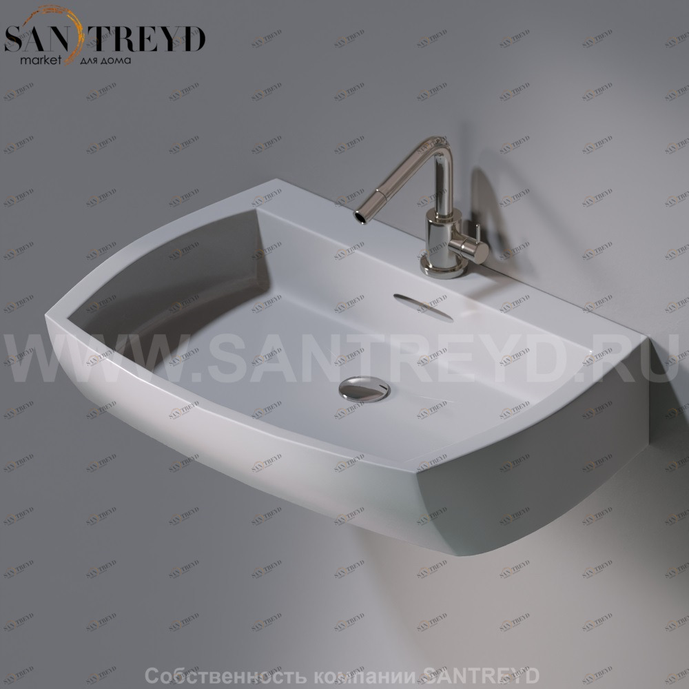 L283.117 Подвесная раковина настенная овальная A. e T. Italia SQUARE серая AeT ITALIA L283.130