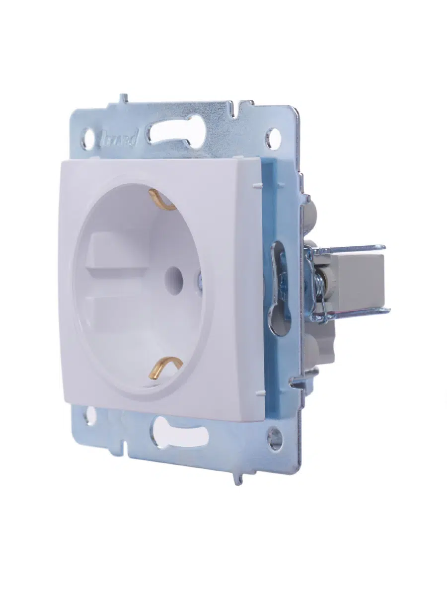 KARINA Розетка сз белый LEZARD 707-0288-122В - Вид №3