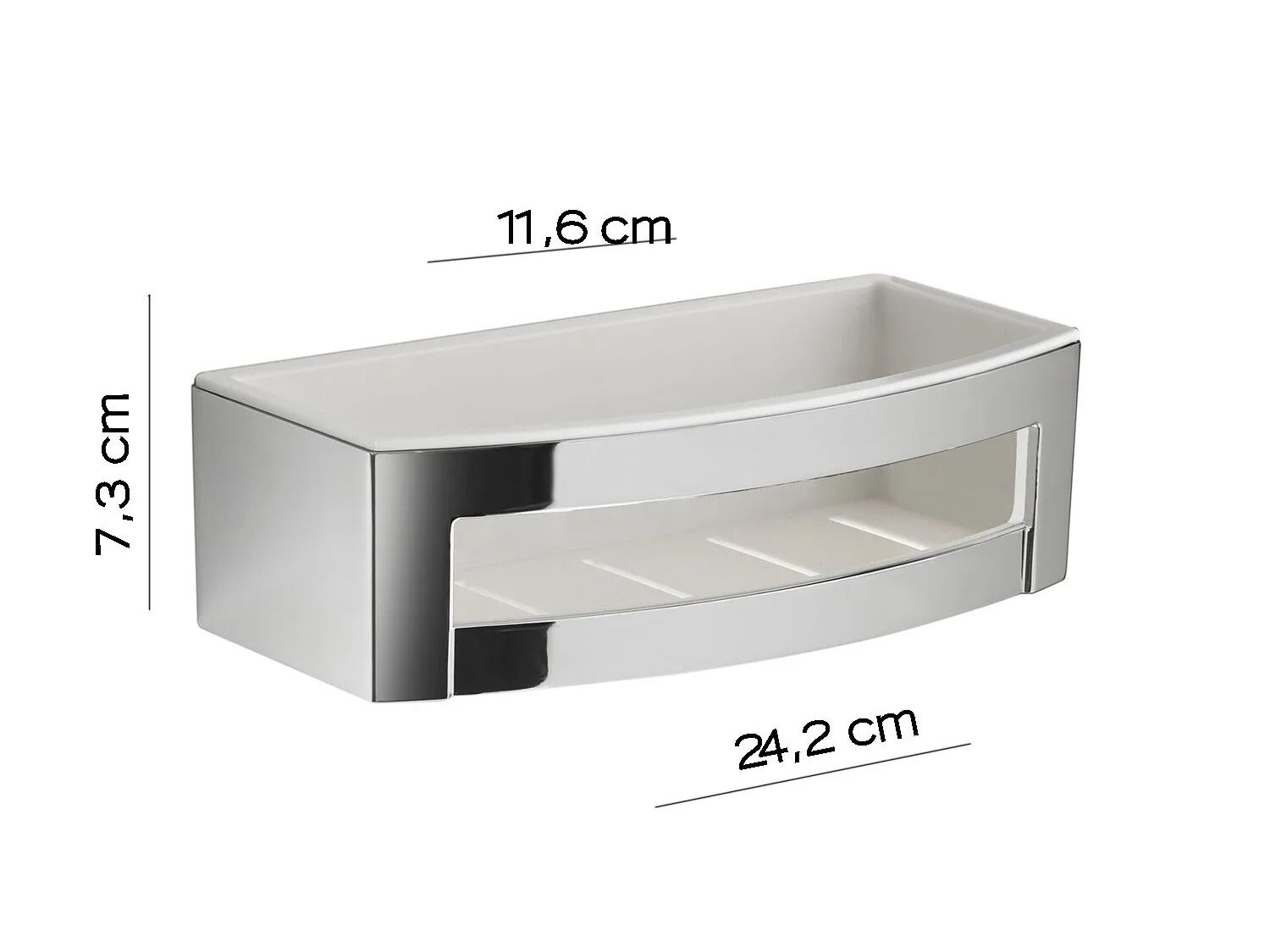 Настенная мыльница Cromall® и ABS для душа GEDY ZANTE ARCH-00000651