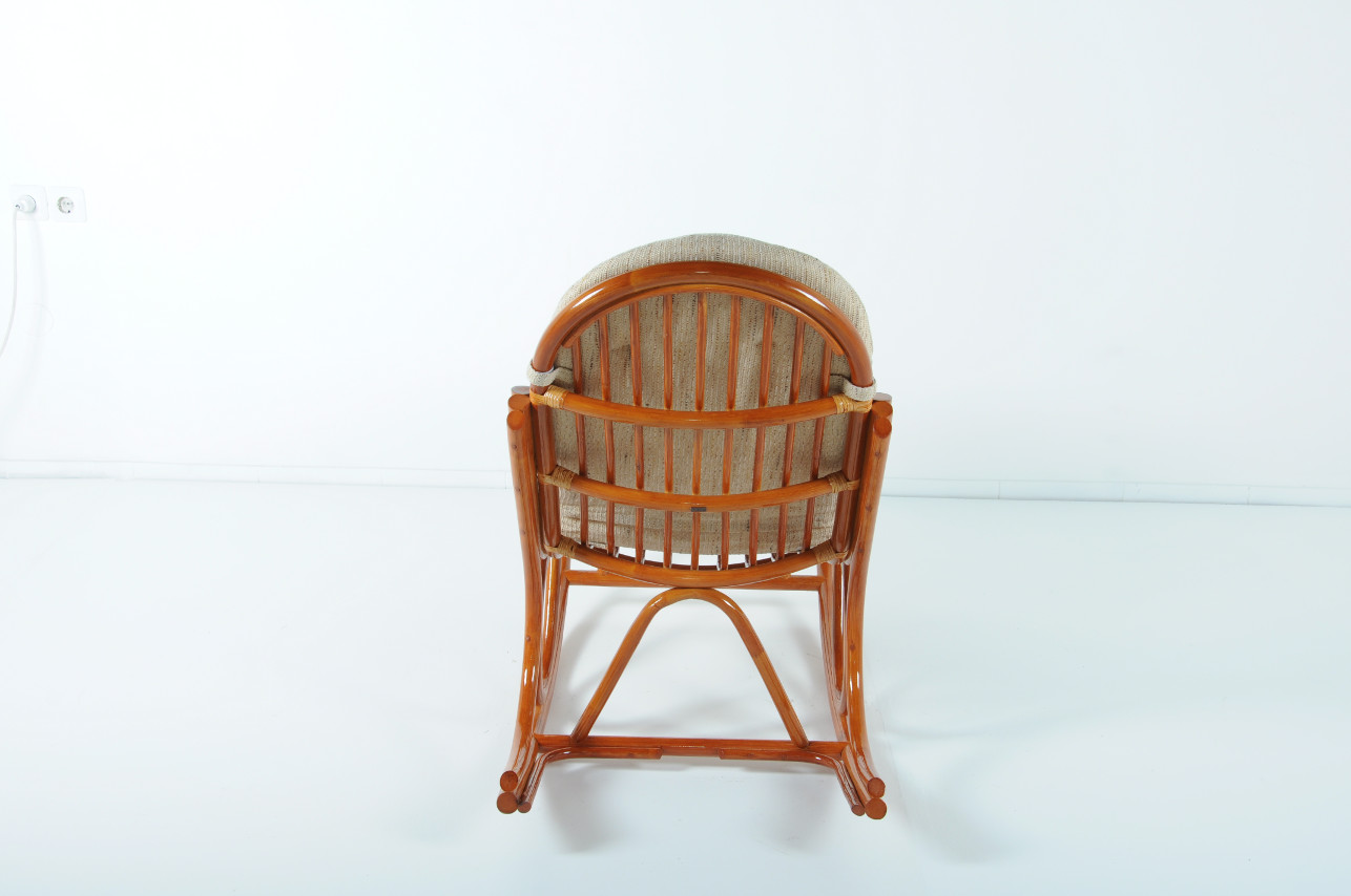 Кресло-качалка с подушкой 97х117 см коньяк Calamus Rotan VINOTTI  00-3885261 Коричневый  - Вид №3