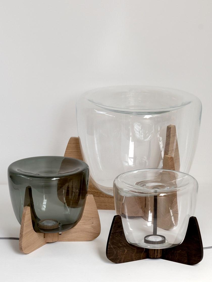 Hind Rabii Настольная светодиодная лампа из дерева и стекла Ice devotion sun-id-1374058 - Вид №6