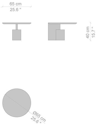 Cassina Круглый журнальный столик из дерева и мрамора Sengu sun-id-1419254 - Вид №4