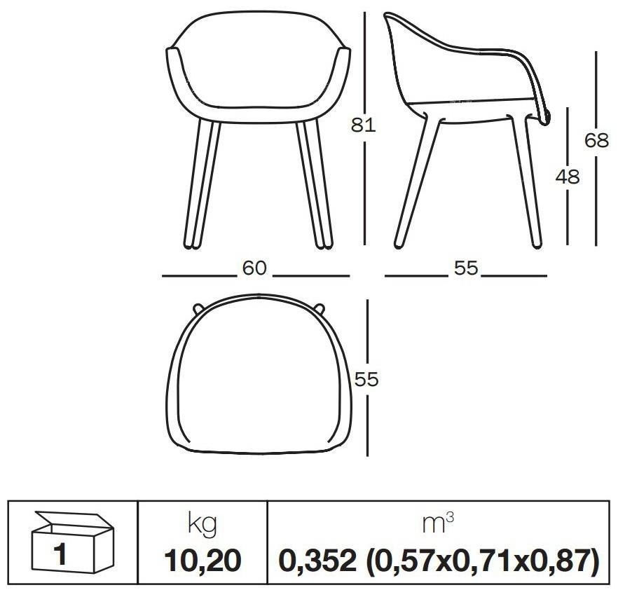 Magis Стул из мягкой ткани Cyborg sun-id-1369658 - Вид №4
