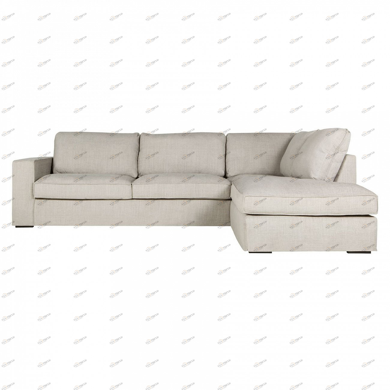 Диван угловой светло-серый Abbe SITS ДИЗАЙНЕРСКИЕ, ABBE 191849 Серый 