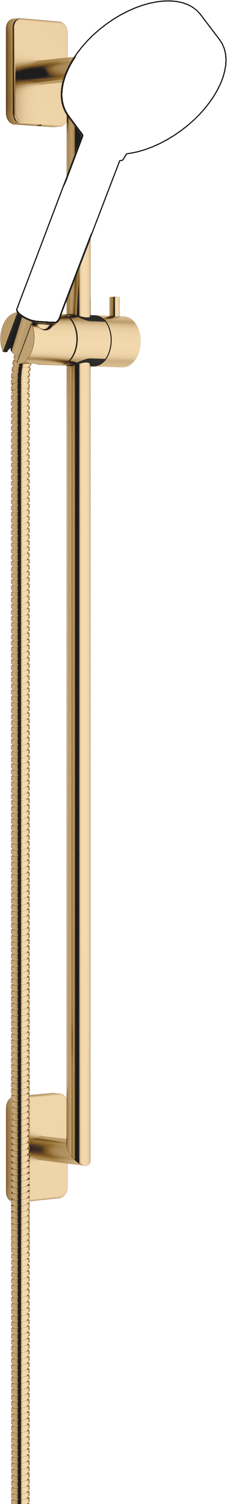 LULU Душевой набор без ручного душа - Brushed Durabrass (23-каратное золото)