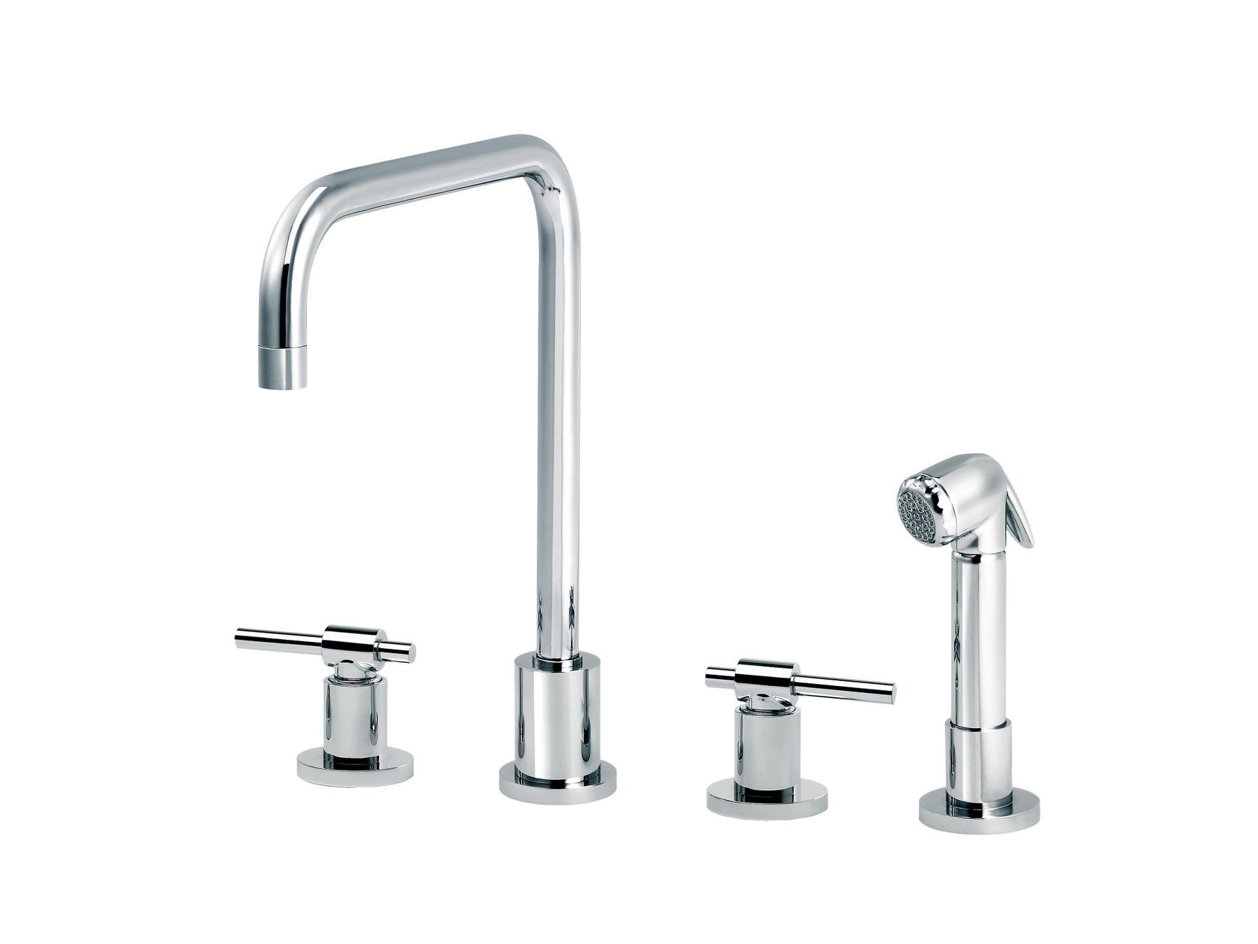 Смеситель для кухни на столешнице со съемным ручным душем rvb ARCH-00127848 - Вид №1