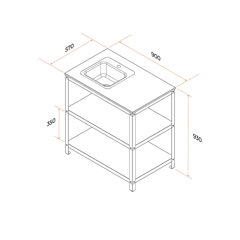 GRATAR Patio P-02 — уличный стол с мойкой для террасы 83992269 STLM-0045925 - Вид №2