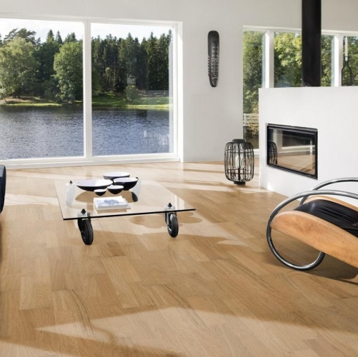 Паркетная доска Kahrs Дуб Бриз Линнея Полуматовая Гладкая 2600200569 - Вид №11