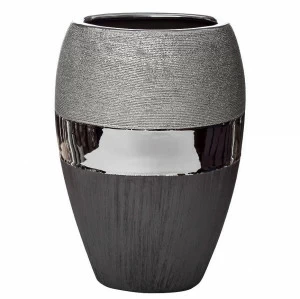 Ваза керамическая серая Trio 28 см GARDA DECOR - 045396 Серый