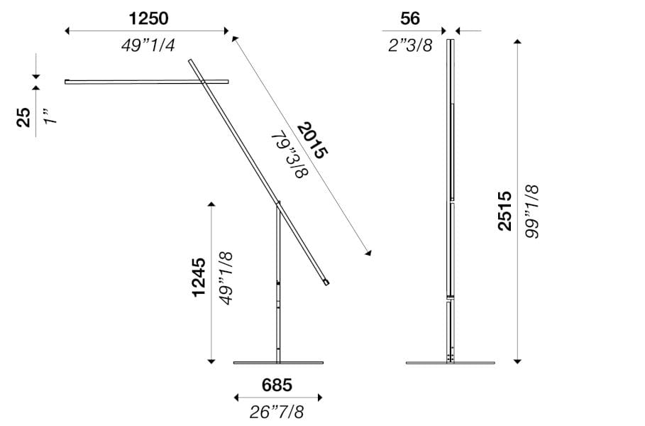 Алюминиевый светодиодный торшер с гибким кронштейном Andcosta Grue ARCH-00014763 - Вид №1