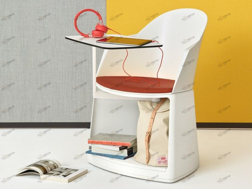 arper Кресло с подлокотниками с контейнерным отсеком на колесах Cila go sun-id-1344552