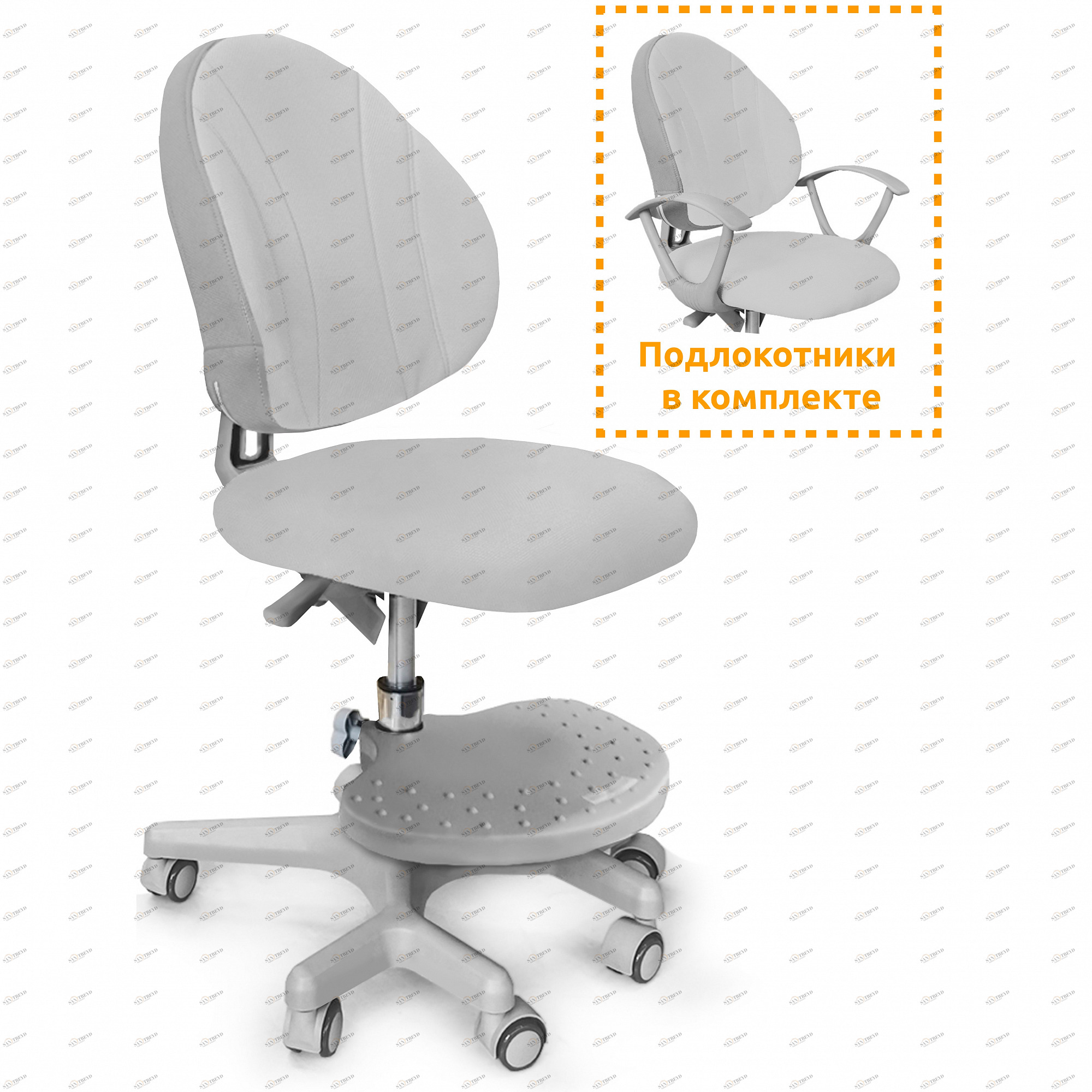 Кресло детское на колесиках серое Mio MEALUX EVO  00-3947309 Серый Santreyd 