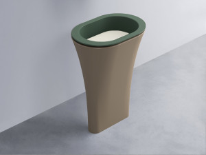 AMLA65-MU+AMPILO-TL+AMCOLO-AN Раковина Amedeo Ovale отдельностоящая cielo Enjoy + Amedeo