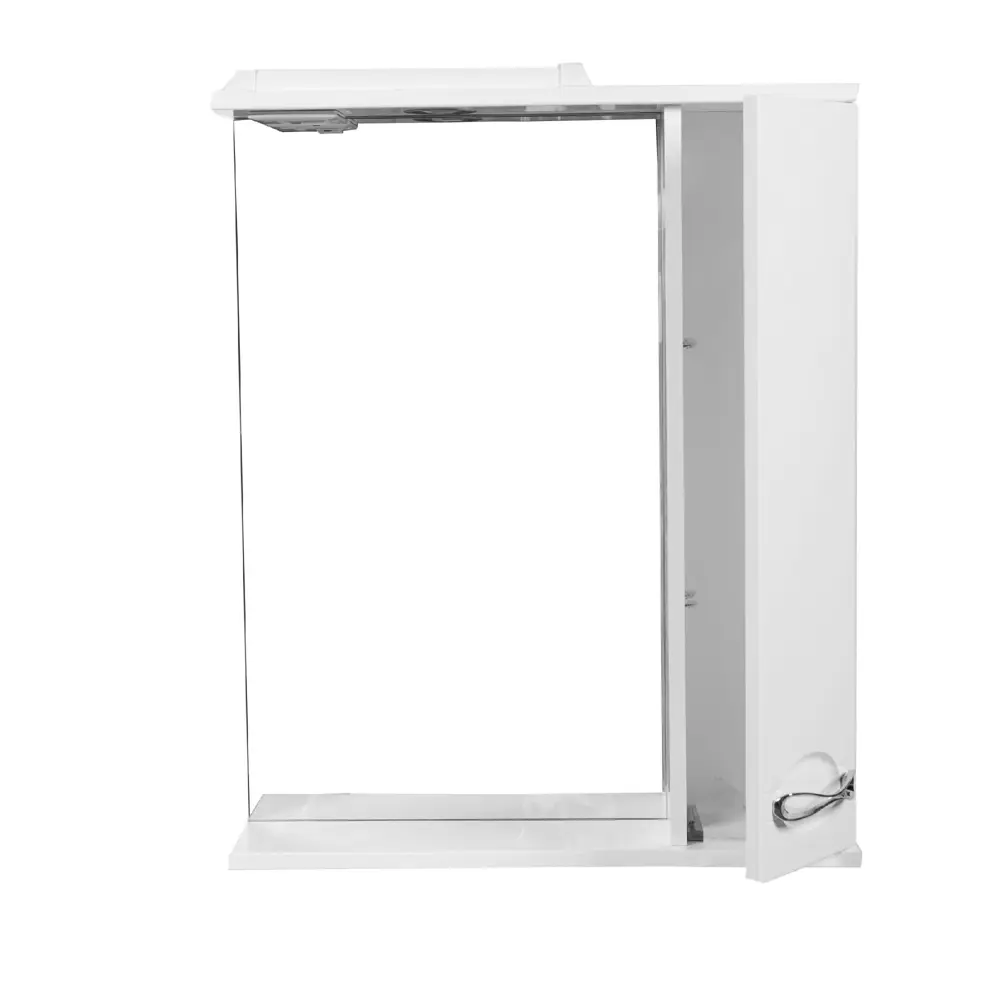 Шкаф зеркальный «Палермо» 65 см цвет белый SANFLOR STLM-2210501 - Вид №1