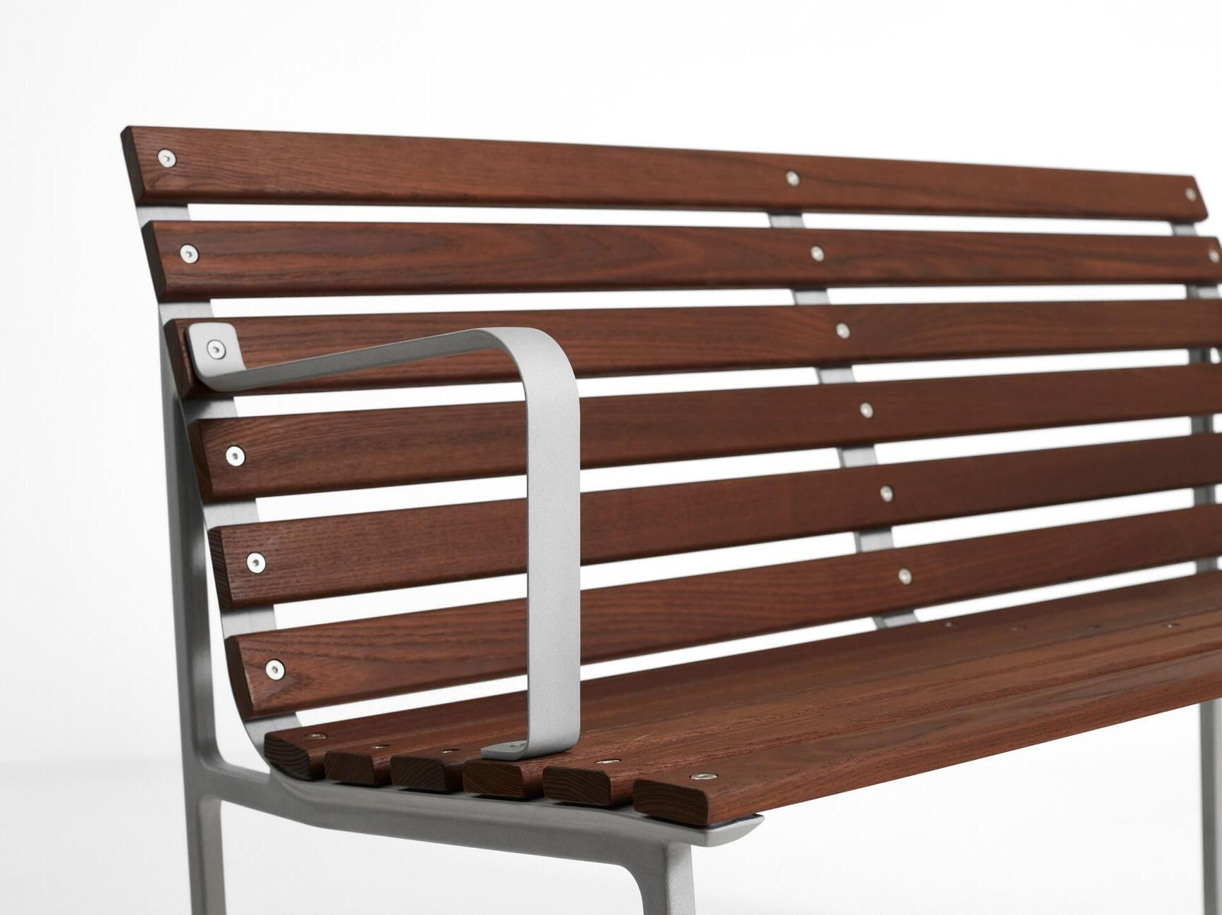 Садовая скамейка из ясеня с подлокотниками и спинкой Hay Траверс ARCH-00090628