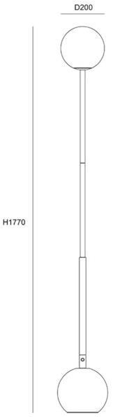 Bentu Design Светодиодный торшер с отраженным светом в венецианском терраццо 8 C1464550  - Вид №1