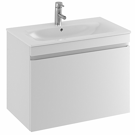 42384 IFO Renova Плоская тумба для тонкой раковины с ящиком и внутренним ящиком, W = 588 мм, W1 = 600 мм, темно-серый  - Вид №9