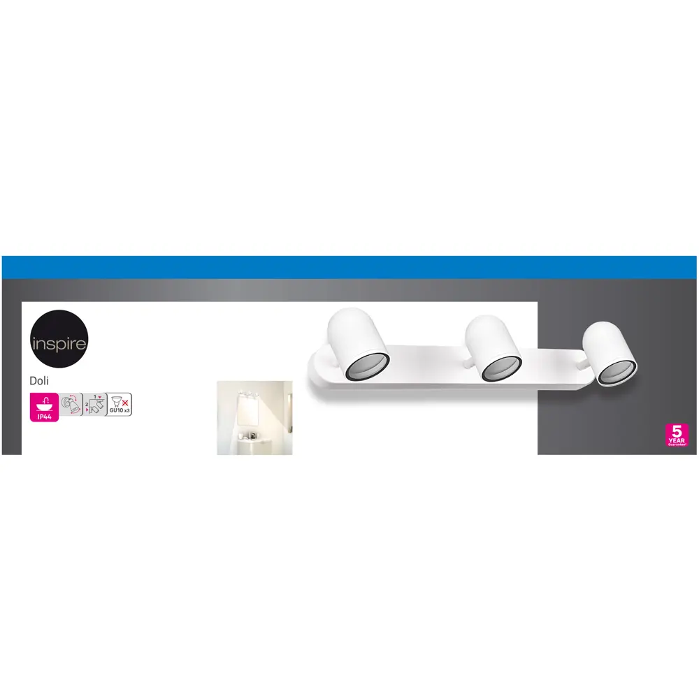 INSPIRE Doli - влагозащищенный поворотный спот с 3 лампами GU10 82666404 STLM-0033321 - Вид №2