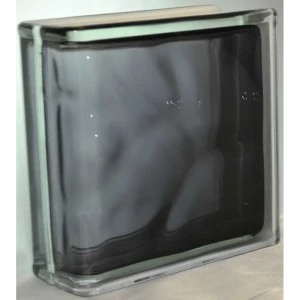 Стеклоблок Vitrablock Волна окрашенный внутри торцевой цвет черный 88961727 STLM-2003765