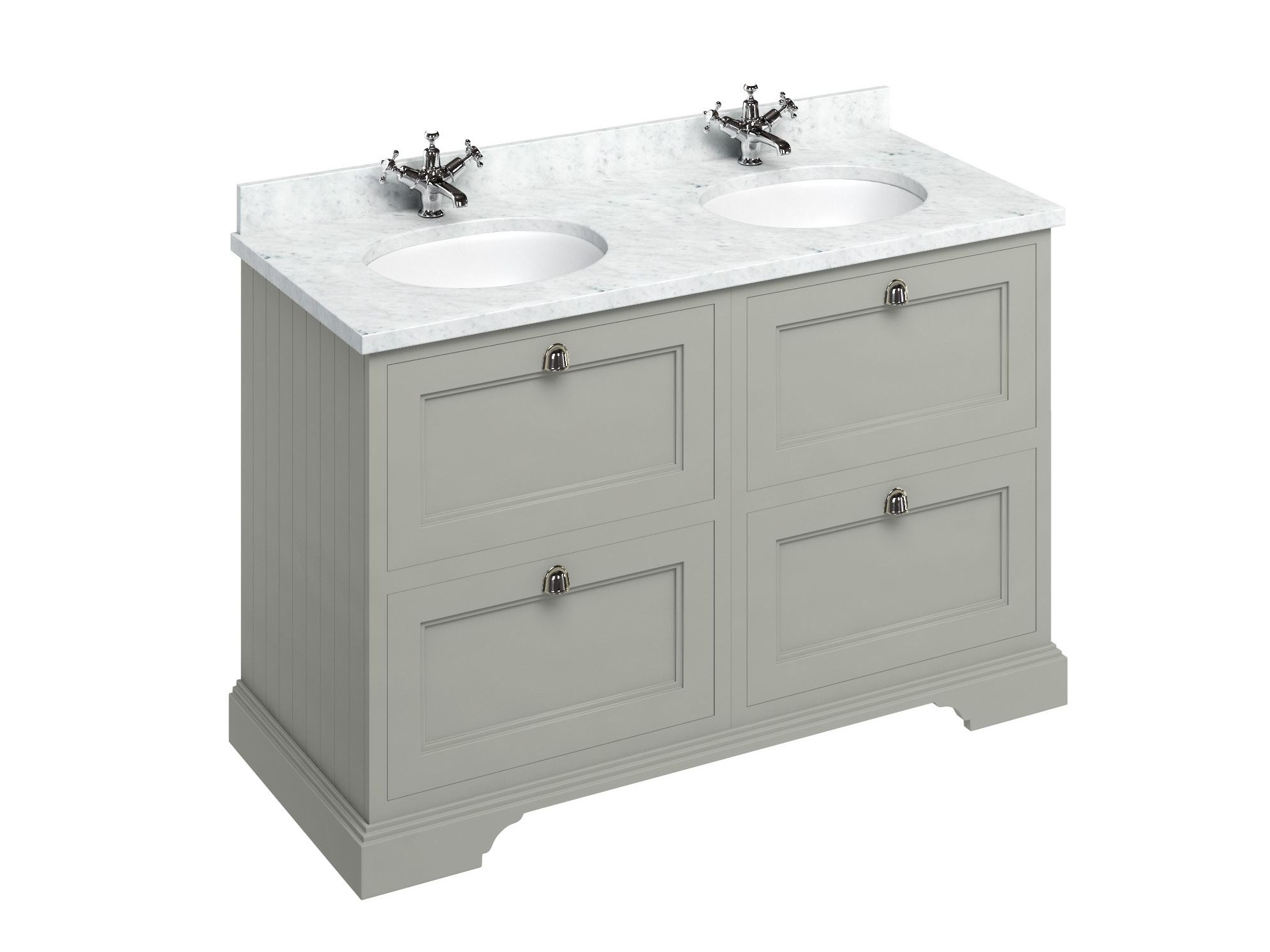 МДФ двойной напольный умывальник с ящиками Burlington MINERVA ARCH-00113131 - Вид №6