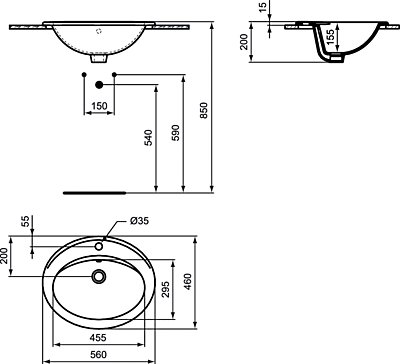 E874901 Раковина SIMPLICITY Ideal Standard EUROVIT - Вид №2