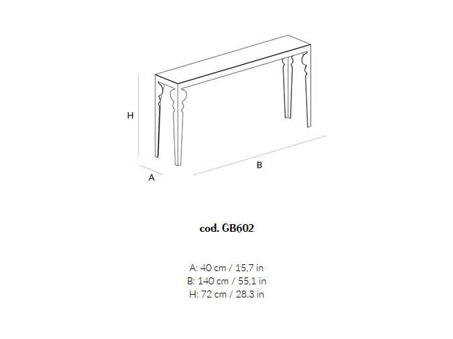 Прямоугольная консоль из нержавеющей стали Lando LAGUNA ARCH-00037470 - Вид №3