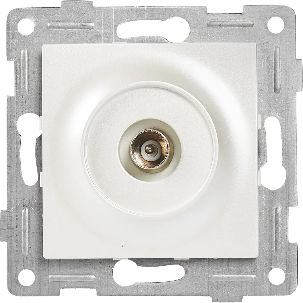 Розетка антенная встраиваемая Gusi Electric без заземления цвет жемчуг Ugra STLM-2091287