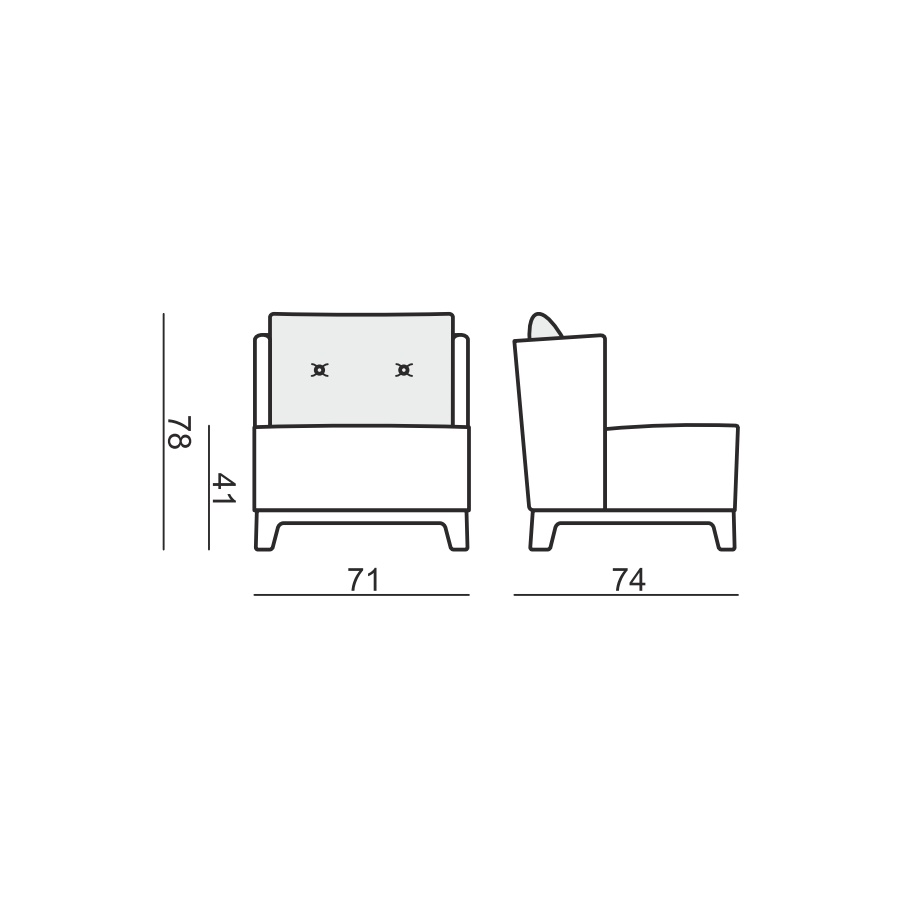 Кресло Alma, белое Sits S1052 - Вид №7