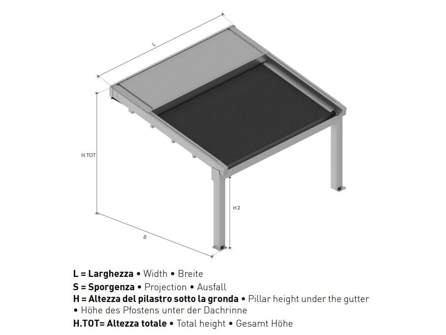 Пергола с раздвижной крышкой Gaviota CLIMA RAIN ARCH-00151243 - Вид №3