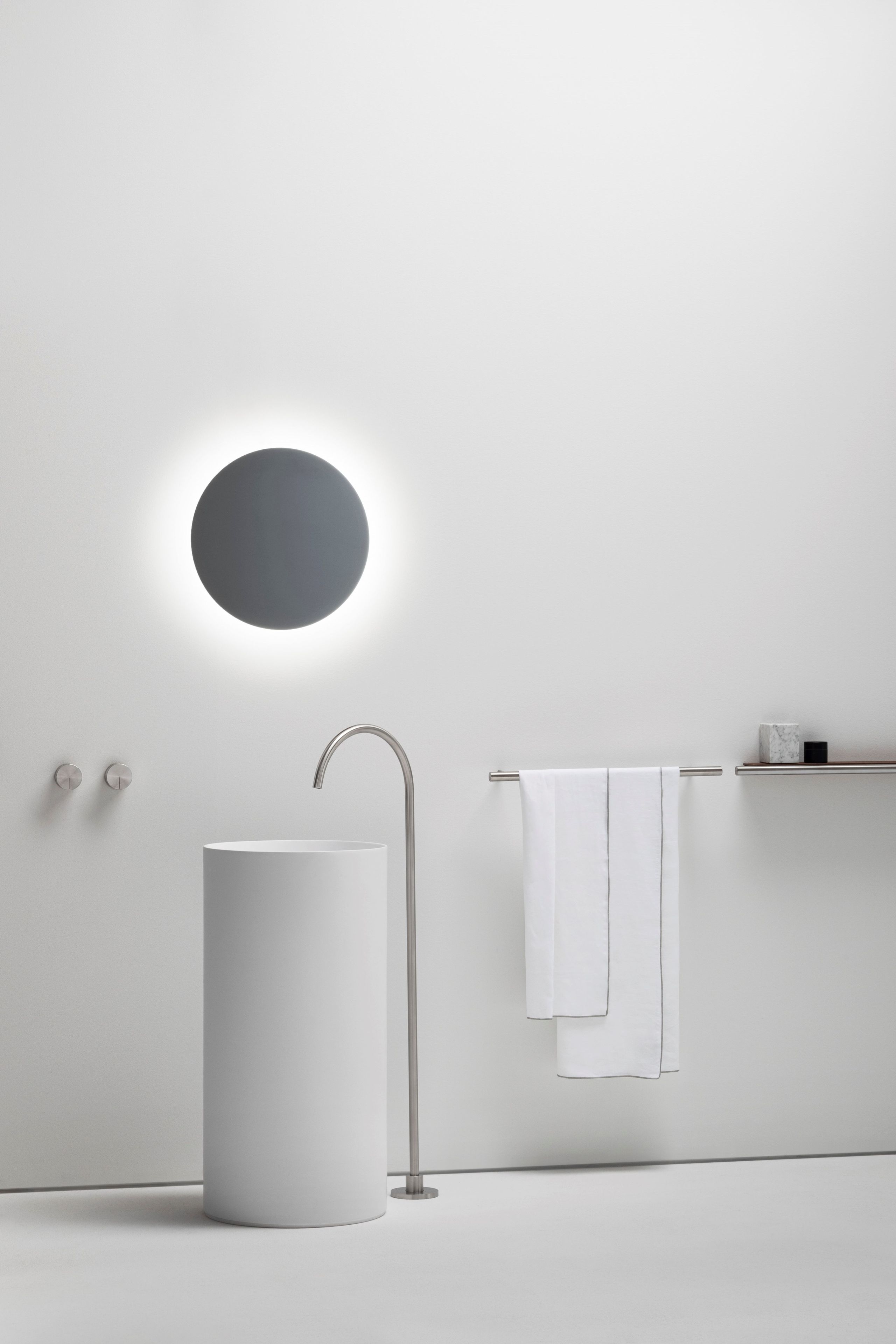 Держатель для полотенец / полка из нержавеющей стали и Cristalplant Falper цилиндр ARCH-00117684 - Вид №2