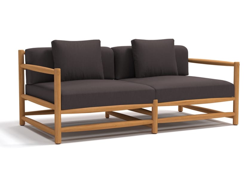 Садовый диван из тикового дерева с тканевыми подушками Skargaarden Saltholm ARCH-00048140