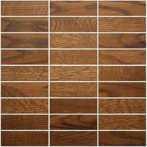 Мозаика и 3D панели из дерева Da Vinci Мозаика 9x3 Cognac 026 Дуб Селект (Гладкая) 324х324 мм.