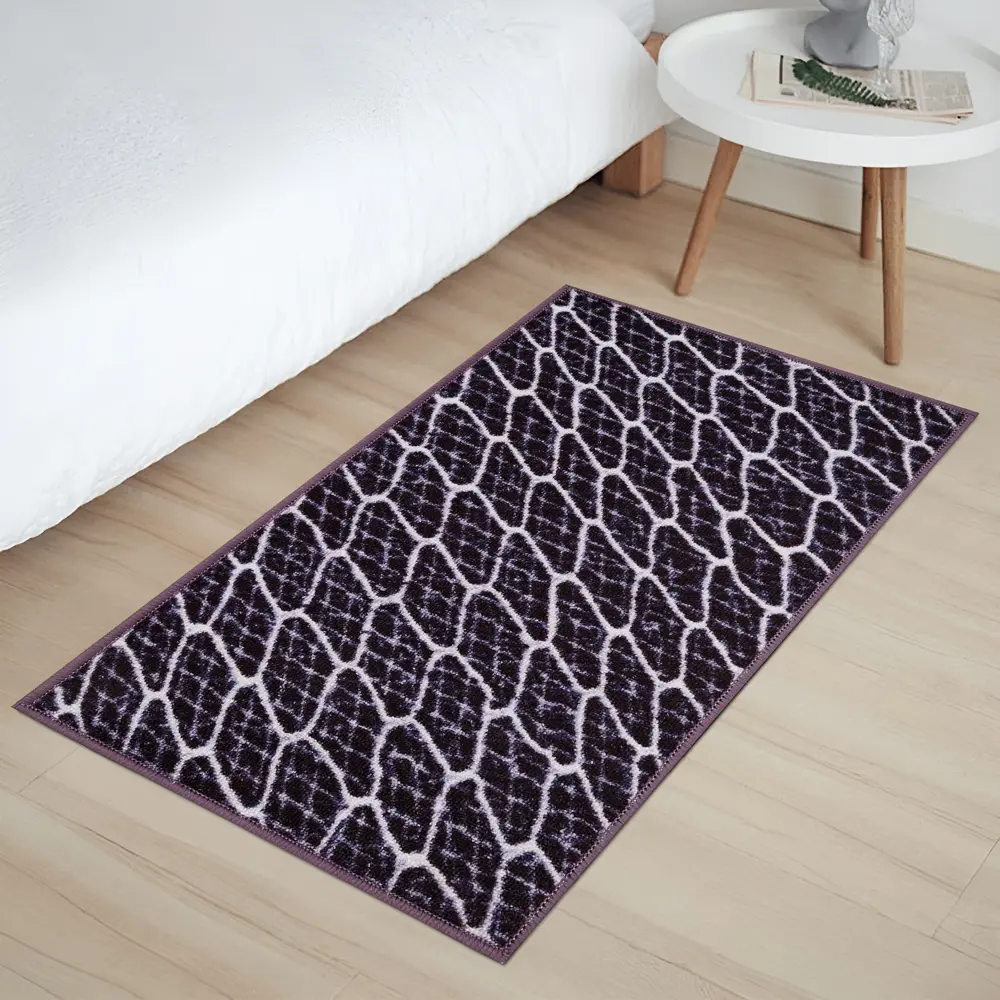 Коврик декоративный нейлон Кристалл 80x200 см цвет фиолетовый CTIM STLM-2206369