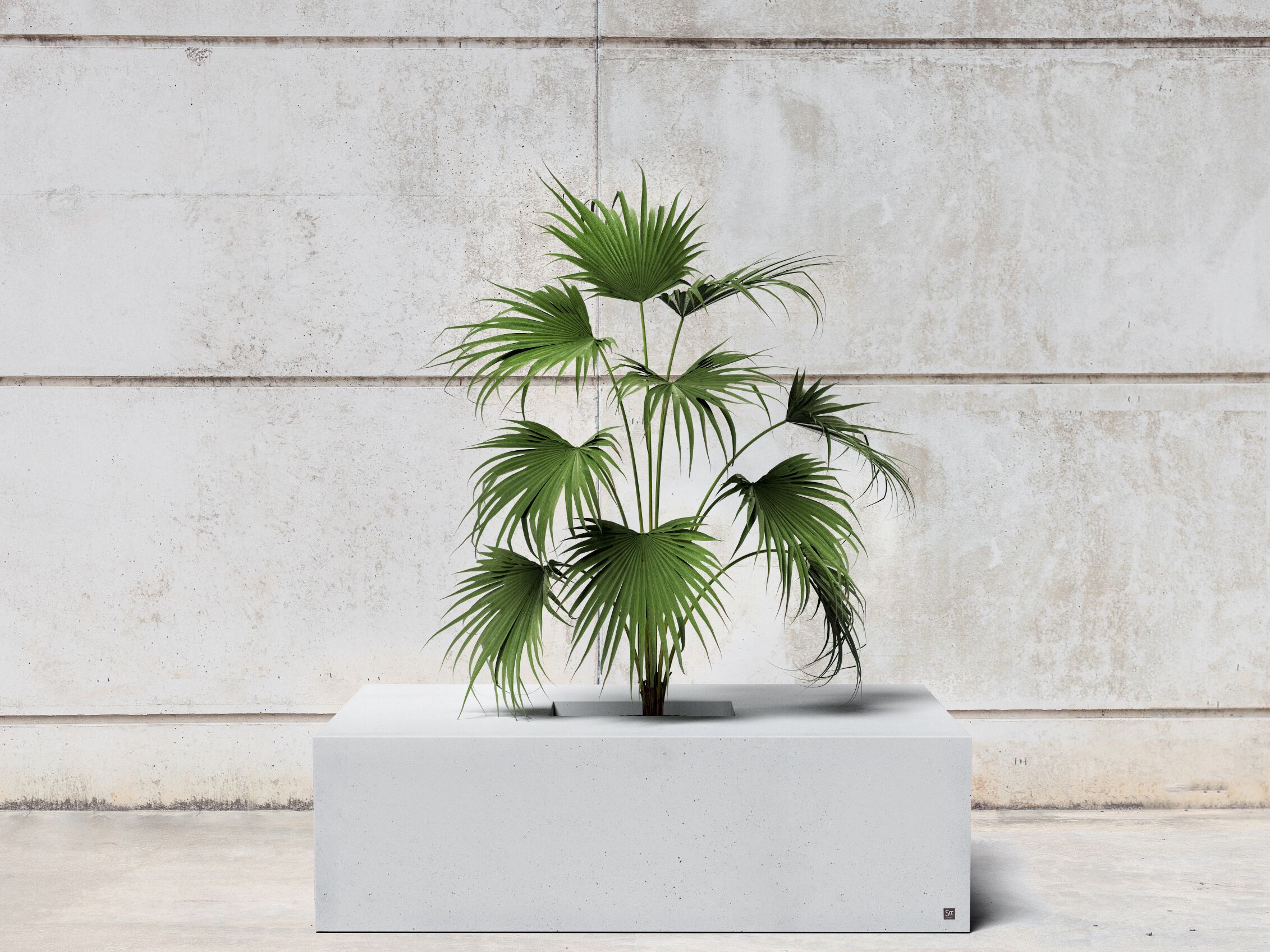 Скамейка из армированного волокном бетона со встроенной сеялкой SIT SQUARE ARCH-00145633 - Вид №13